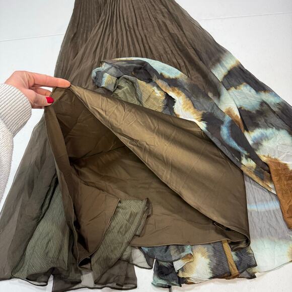 AMUR Sue Pleated Gown tie diy size 0 - Picture 7 of 12